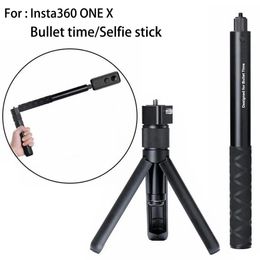 Trípodes para Insta360 ONE X, palo de Selfie extendido, trípode de rotación, soporte de mango giratorio para 360 ONE X GoPro, accesorio de haz de tiempo Bullet