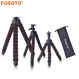 Trípodes Fosoto Trípodes Octopus Soporte Araña Flexible Mini Cámara Móvil Trípode Gorillapod para Teléfono Gopro Canon Nikon Sony Cámara Dslr