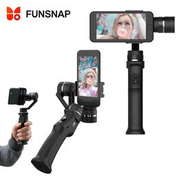 Trépieds Funsnap Capture stabilisateur de cardan pour téléphone équilibre automatique Selfie bâton trépied avec télécommande Bluetooth pour Smartphone Gopro Cam