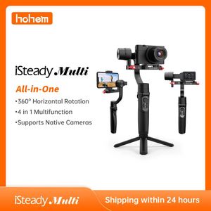 Trépieds Hohem iSteady Multi cardan Allinone 3 axes stabilisateur de poche téléphone et appareil photo selfie bâton trépied pour GoPro/Sony/Smartphone