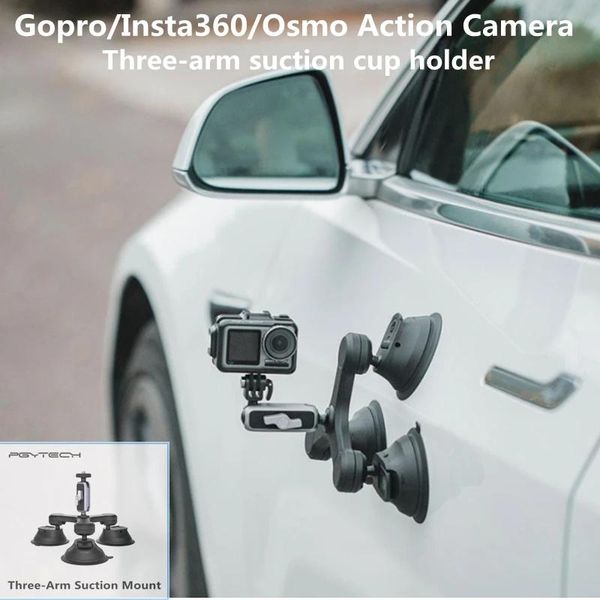 Trípodes Insta360 One RS Soporte de ventosa Soporte para cámara deportiva Trípode de coche Ventosa para Gopro 11 10/DJI Action 3 Accesorios de soporte