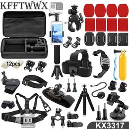 Trépieds KFFTWWX Kit d'accessoires pour Gopro Hero 10 9 Black 8 7 6 5 4 trépied de vélo pour Go Pro SJCAM SJ4000 YI 4K EKEN H9 AKASO DBPOWER