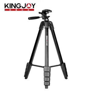 Trépieds Kingjoy 170cm Portable Téléphone Tripod 5 Section Tripode en aluminium pour canon Nikon Sony Camera iPhone 360 ° Tripe de photographie de voyage