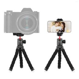 Trépieds KINGJOY KT-500 BD-50 Mini trépied flexible rotule rotative avec clip de téléphone 1/4 pouces vis pour smartphone caméra selfie