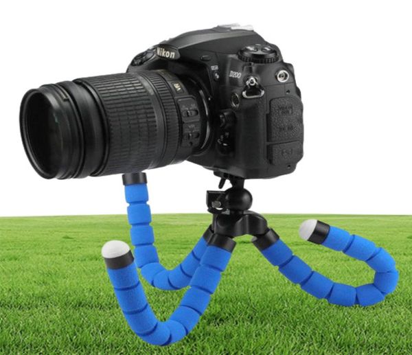 Trépieds Grand rouge noir bleu trépied Flexible Portable poulpe support de montage monopode pour téléphones mobiles caméra Camcorde9922313