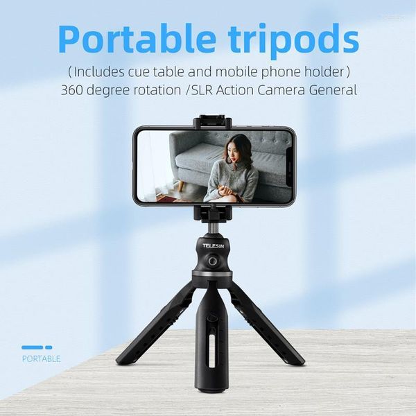 Trépieds Léger Appareil Photo Téléphone Trépied Portable Support De Montage Réglable Pour SLR Accessoires Universel Amovible 360 Degrés Pan Tilt Loga22