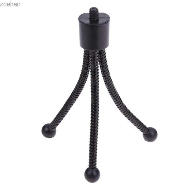 Trípodes Trípode de metal Soporte de montaje flexible Cámara Clip para teléfono Soporte ajustable Soporte de base de pulpo Foto de escritorio digital L240115