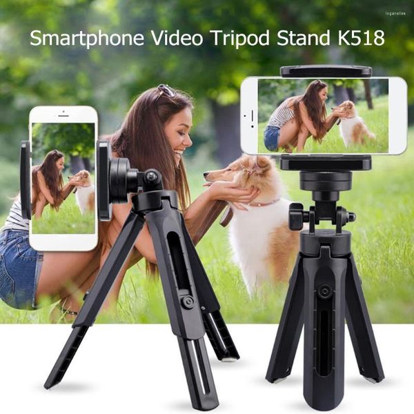 Trípodes Mini Smartphone Video Trípode Soporte Empuñadura Selfie Stick Con Clip para teléfono Cámara Mesa Escritorio