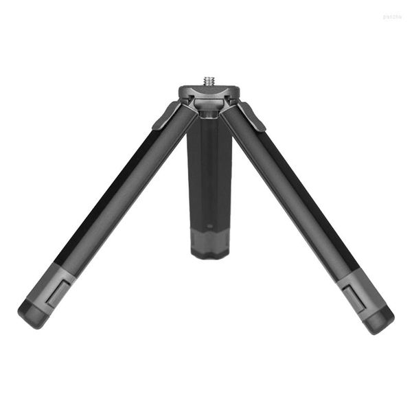 Trípodes Mini soporte de trípode Soporte de escritorio de aleación de aluminio Universal Tornillo de 1/4 pulgadas para teléfonos Cámaras DSLR