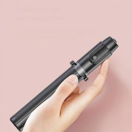 Tripés Suporte para celular Desktop Multifuncional Transmissão ao vivo Tripé portátil All-In-One Bluetooth Selfie Stick Loga22