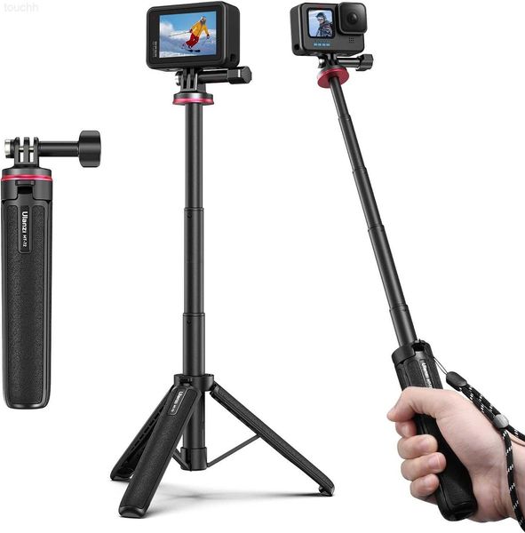 Trépieds MT-72 Caméra d'action Télescopique Tige d'auto-prise de vue de 19,75 pouces adaptée à Insta 360 Petite poignée de support portable Accessoires de prise de vue Vlogging L230912