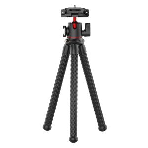 Tripods MT33 Flexibele mini -octopusstatief met 360 ° roteerbare kogelkop Quick release -plaat voor smartphone camera vlog live streaming