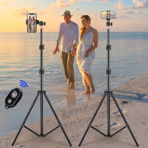 Trépieds Photographie Selfie Light Trépied Stand avec 1/4 vis Bluetooth Compatible Remote Phone Clip portable pour Mini Photo Studio