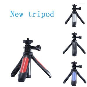 Tripods Pography Mini Tripod Stand Contracted Type Desktop Bracket Selfie Stick voor Hero5/6 Telefoon Loga22