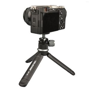 Trípodes Trípode de cámara portátil para creación de contenido de video en línea Ajustable Adecuado Macro Pografía de escritorio-Negro