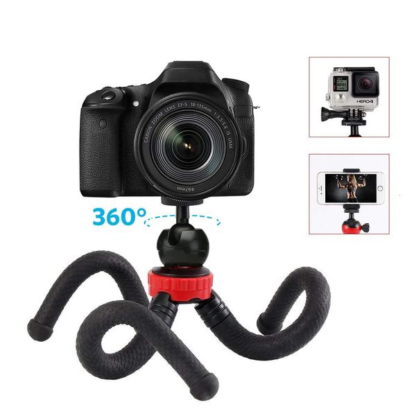 Trípodes Trípode de escritorio portátil Pulpo flexible TravelMobile Soporte para teléfono Monopod Selfie Stick para iPhone Cámara DSLR 231206