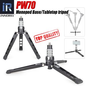 Trépieds PW70 Mini Trépied monopode Base de support pour caméra dslr gopro portant du téléphone portable Metal Metal Flexible Desktop Tabletop Tripode avec tête de balle