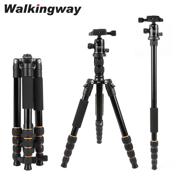 Trípodes Q666 Trípode Soporte para cámara Stativ trpode Aluminio Flexible Monopod de viaje Profesional con cabezal de bola Compacto para DSLR 230825