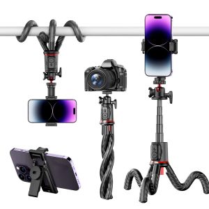 Trépied Selfie Stick Téléphone Trépied Trépied, Trépied extensible, portable et flexible pour smartphone et appareil photo avec télécommande sans fil