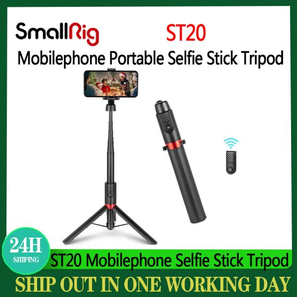 Trépieds smallrig Simorr 3375 ST20 Portable Stick sans fil Stick Bluetooth Mini trépied pliable pour les smartphones Trépie