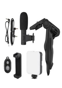 Statieven Smartphone Vlogging Kit Video-opnameapparatuur met statief Invullicht Sluiter voor camera Telefoon Vlogger Kits290K9813205