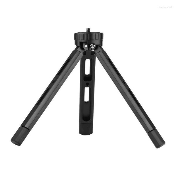 Trípodes Trípode plegable de sobremesa Aleación de aluminio con pata de función de montaje de tornillo 1/4 para cámara DSLR Smartphone Estabilizador de luz LED Trípodes