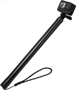 Trépieds TELESIN selfie stick longueur (118 pouces/3 mètres) en fibre de carbone étanche pour Max Action GO3 vélo moto accessoires L230912