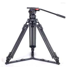 Tripods Teris TS100al Professional Fluid Head Eng Video Camera Aluminium Tripod System voor Camcorder -fotograferen