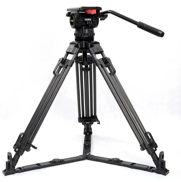 Trépieds TRIX TERIS V18L Pieds de trépied de caméra vidéo professionnelle en aluminium robuste avec tête fluide de bol de 100 mm pour RED C300 BMCC Tilta Rig