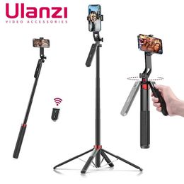 Trépieds Ulanzi MA09 1.8m Selfie Stick trépied pour iPhone 11 12 13 14 15 Pro Max téléphone avec télécommande avec support de rotule panoramique