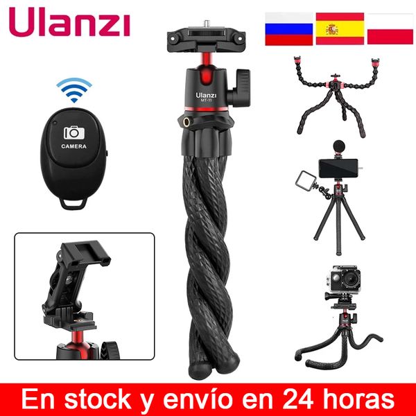 Trépieds Ulanzi MT 11 Octopus flexible pour téléphone SLR DSLR caméra étendre 1 4 ''vis avec clip de chaussure froide à tête sphérique 230114