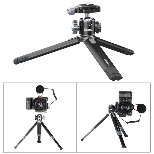 Trípodes Ulanzi MT 24 Vlog Lite Trípode de metal con cabezal de bola extensible 1/4 Monopod Zapata fría Arca Quick Swiss 2 5 kg Carga máxima 230823