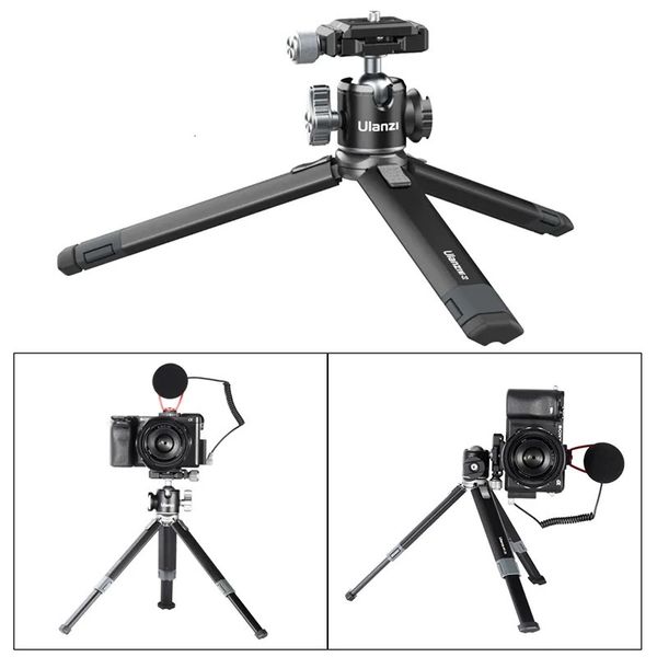 Trípodes Ulanzi MT-24 Vlog Lite Trípode de metal con rótula extensible 14 '' Trípode Monopod Zapata fría Arca Quick Swiss 2,5 KG Carga máxima 231020