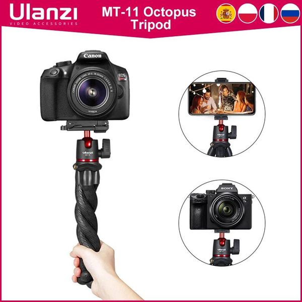 Trípodes Ulanzi Mt11 Trípode pulpo flexible Smartphone Dslr Slr Vlog Trípode Viaje Portátil 2 en 1 Trípode Extender 1/4 Tornillo Brazo mágico