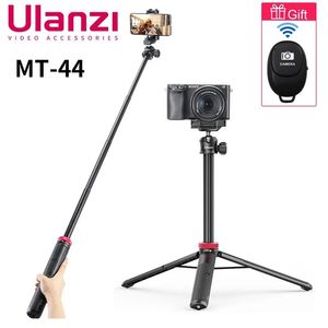 Trépieds Ulanzi MT44 étendre Livestream trépied support 42 pouces trépied avec support de téléphone prise de vue verticale téléphone DSLR caméra trépieds