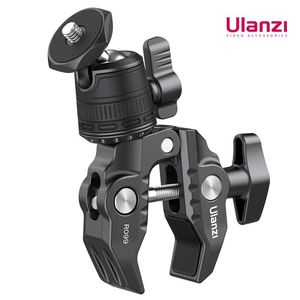 Trípodes Ulanzi R099 Súper Abrazadera con Mini Cabezal de Bola de 360 ° Soporte de Abrazadera de Liberación Rápida Montaje de Trípode Clip de Tornillo 1/4 para Cámara DSLR Gopro