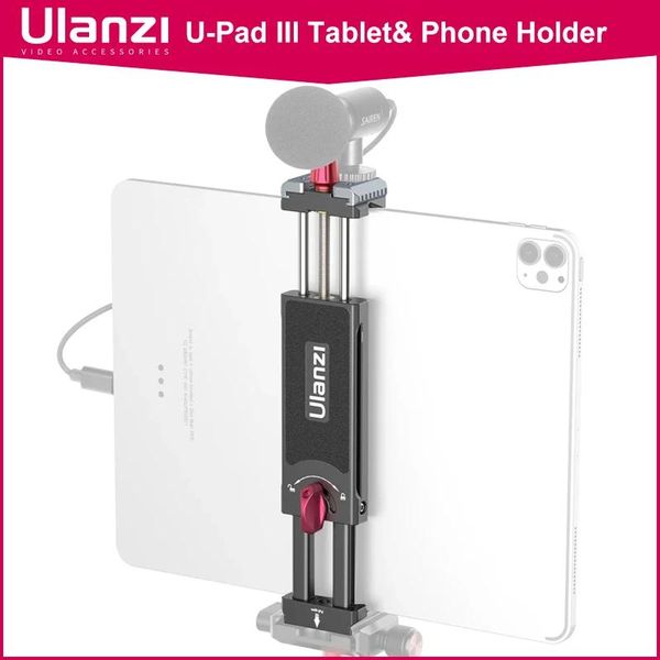 Trépieds Ulanzi Upad Iii support de support de téléphone universel en métal pour tablette support de support de clip support de trépied compatible avec tablette de 9 pouces pour Ipad