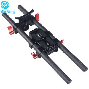 Trépieds Universal de 15 mm Rail Rail Clamp Montage Plaque de base Plaque de base pour Panasonic pour Fujifilm DSLR Camera Rig Suivre le système de support Focus