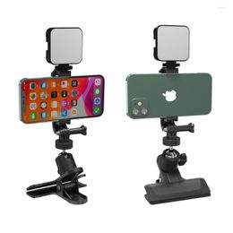 Tripods Universal Mobile Phone Holder Stand 360 graden Rotatie Celclip Bureau Bureau Tablet Fixing Beugel voor live stream