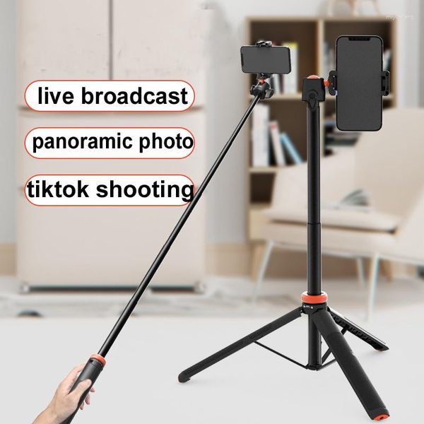 Trípodes UUrig 1,3 M cabeza de bola ajustable telescopio trípode Selfie para transmisión en vivo al aire libre Tiktok tiro teléfono cámara deportiva
