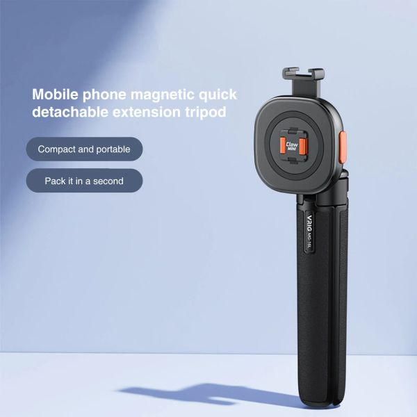 Trípodes uurig vrig MG16L Selfie Selfie Stick Trípode para teléfono móvil Soporte de liberación rápida Mini Vlog en vivo trípode extendido