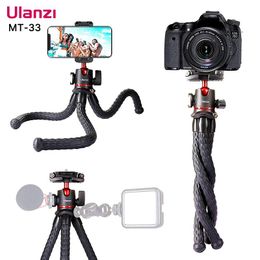 Trépieds VIJIM Ulanzi MT33 trépied poulpe Flexible pour téléphone caméra DSLR 2in1 conception trépied avec support de téléphone côté chaussure froide 1/4 ''vis