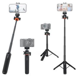 Trépieds vrig 22 "Mini Extension Téléphone Trépied 360 ° Ball Head Camera Trépied W Cold Shoe Selfie Stick Trépied pour iPhone 14 13 12 Samsung GoPro