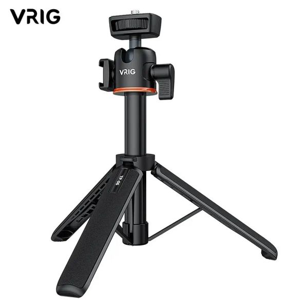 Trépieds vrig tp06 4 sections caméra téléphone trépied w 360 ballhead soot saut stick trépied stand pour iphone 15 14 13 12 téléphone caméra