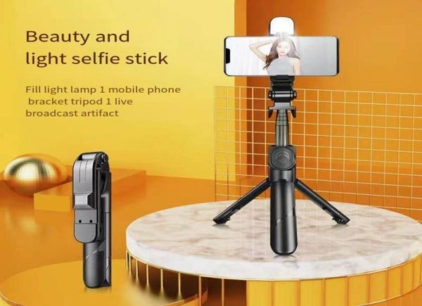 Trépieds XT02 téléphone portable Bluetooth selfie bâton trépied intégré multifonctionnel portable 70 cm dispositif magique de diffusion en direct 8112838