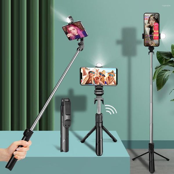 Trépieds XT02 téléphone portable Selfie pôle ligne contrôle Tube tourisme magique 3.5 Interface bâton universel avec trépied