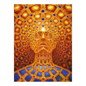 Trippy Alex Grijze schilderij Poster Print Home Decor Ingelijste of Unframed Photopaper Material