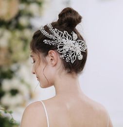 TRIXY H254 STRICESTONE Wedding Headpiece Hair Clips Vine Rhinestone Floral Bride Hair Accessoires Bridal Jewelry1429393