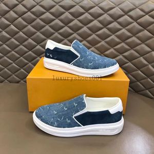 Trocadero slip-on print sneakers trainer mannen loafer spotlights pastel schoenen denim canvas rubber buitenzool platte ontwerper heren platform casual schoen 5.14 01