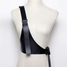 TRODEAM Women Sexy lederen body bondage kooi beeldhouwen harnas taille riem riemen ryter belts taillband Harajuku Suspenders 220509 285T